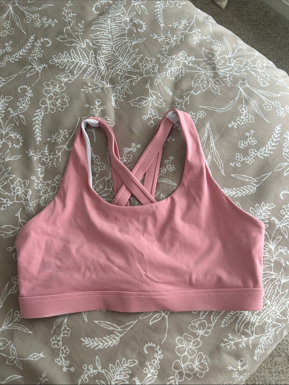 Running Girl Pink Strappy Sports Bra
